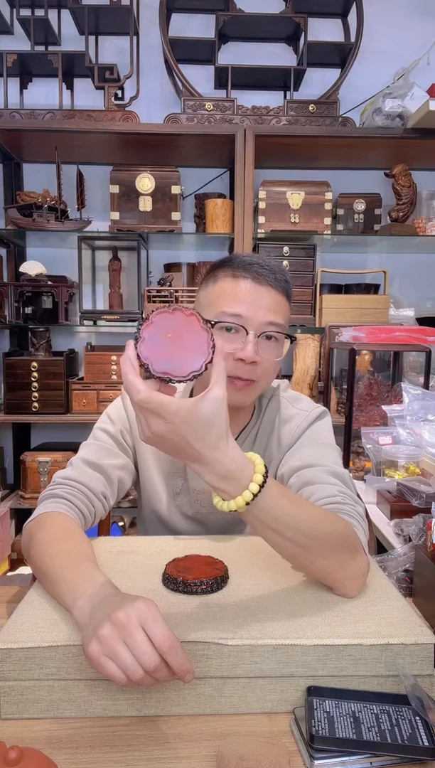 乌木类书架022缅花瘿木随形杯垫