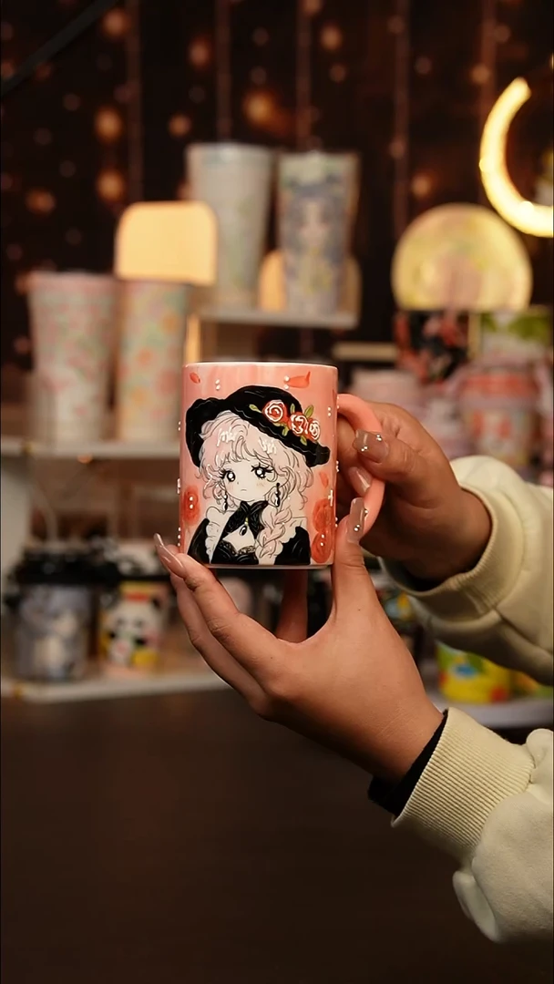 景德镇手工手绘文创陶瓷杯