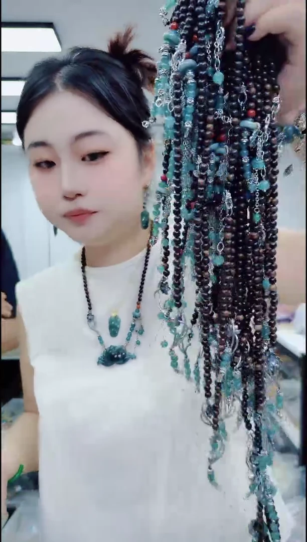 翡翠未镶嵌颈饰0512链子吊坠