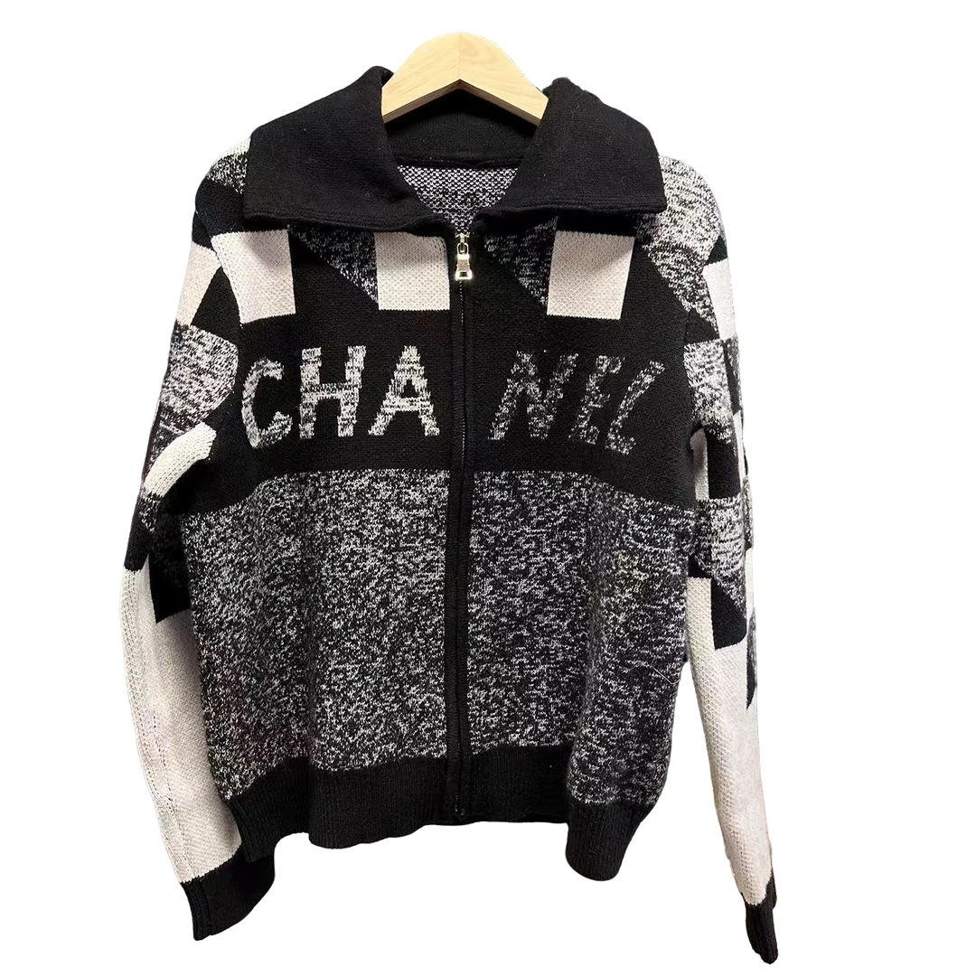 5227小香风时尚显瘦百搭长袖休闲小众轻奢纯色气质秋冬上衣