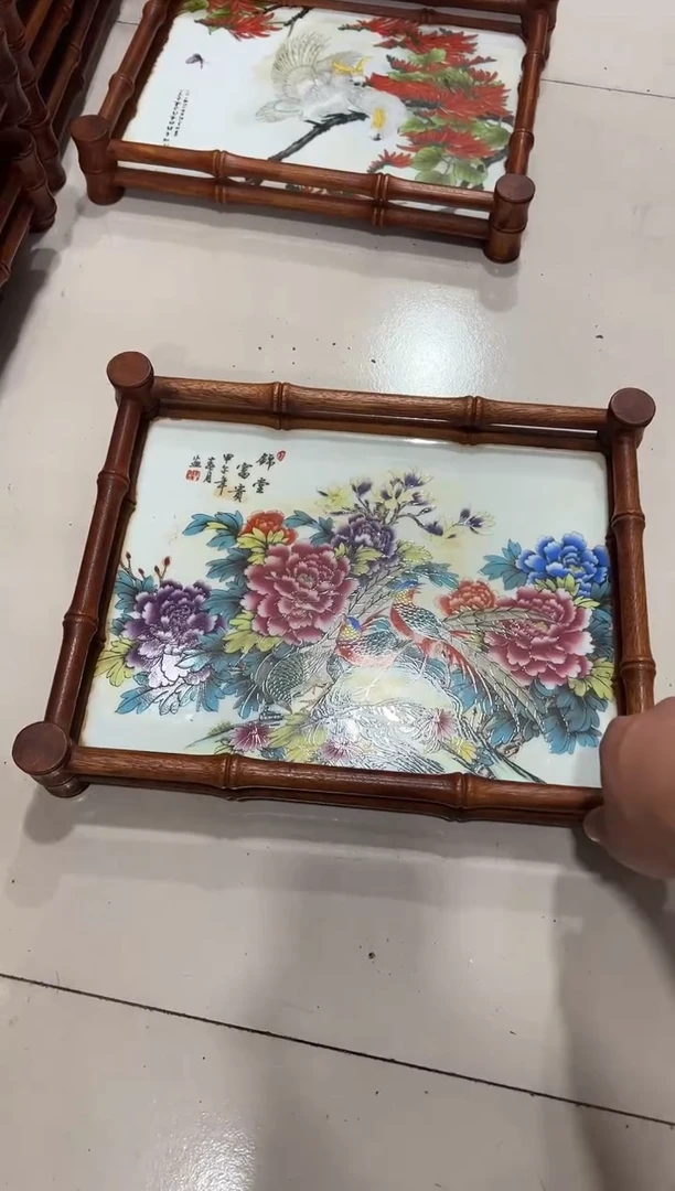 木锦堂富贵瓷板水果盘