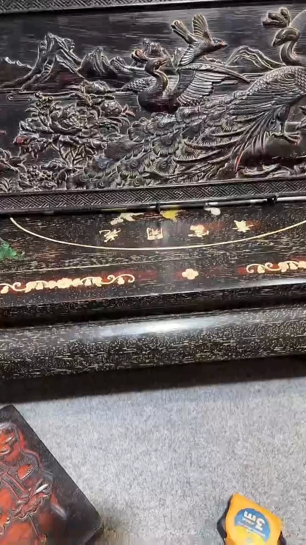 木紫檀拆件雕刻板以直播间实物为准微瑕老物件