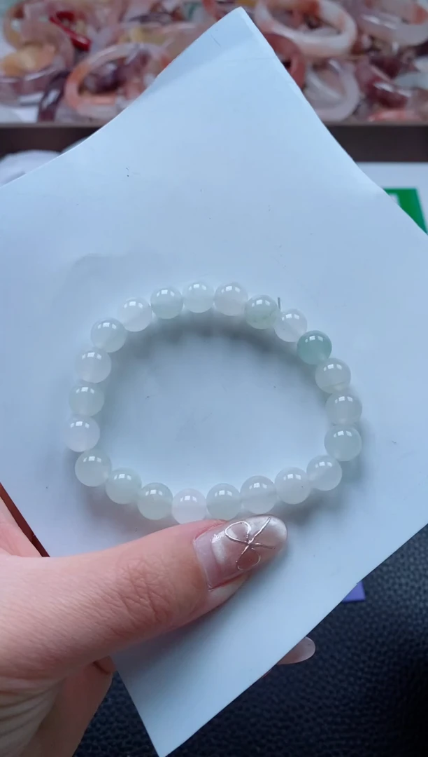 【闪购商品】石英质玉手链未镶嵌手串6-8