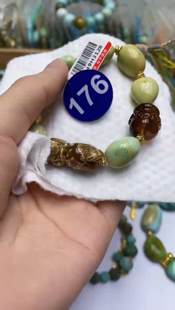 【闪购商品】绿松石手串银S925镶嵌176