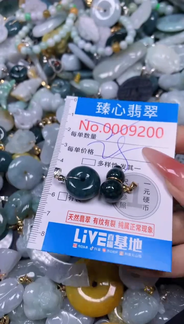 【闪购商品】翡翠颈饰未镶嵌含绳0009200