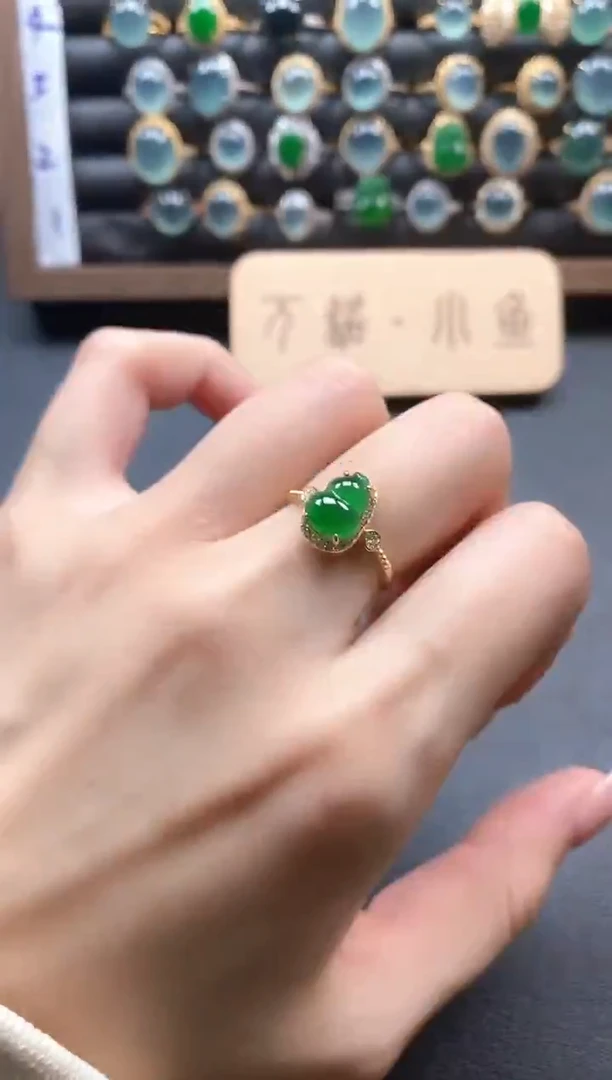 银S925镶嵌戒指翡翠51151