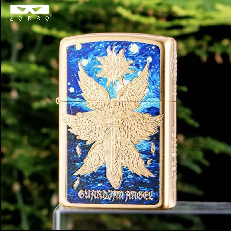 ZORRO佐罗爆款星空下的天使金煤油打火机1107