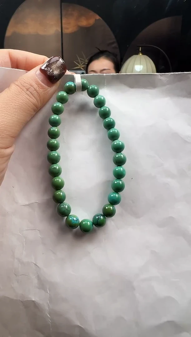 未镶嵌绿松石手串卡7+