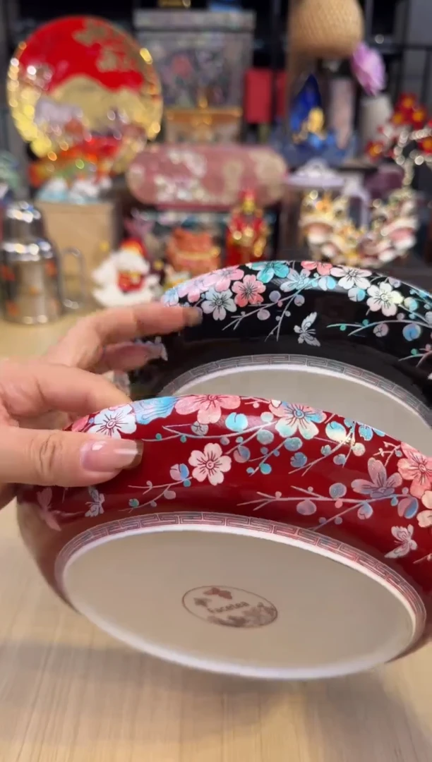 138灵羽和鸣深盘套二-红/黑