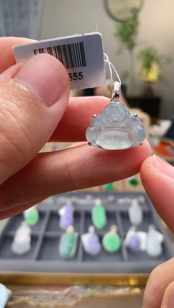 翡翠未镶嵌吊坠(不含链)佛公多样性发一