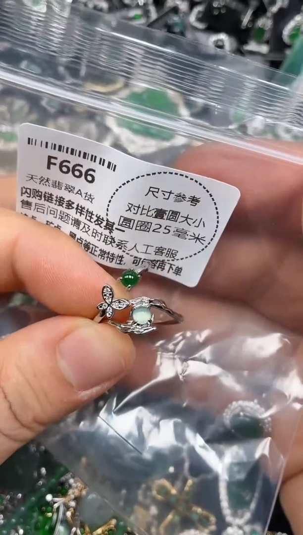 颈饰未镶嵌翡翠F666戒指