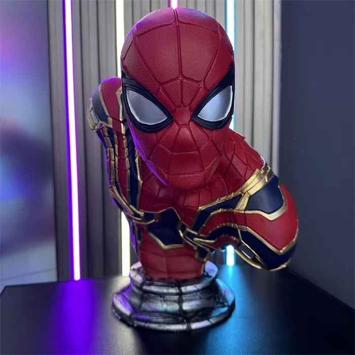 蜘蛛侠手办漫威影视周边复仇者联盟模型半身胸像树脂雕像大号摆件