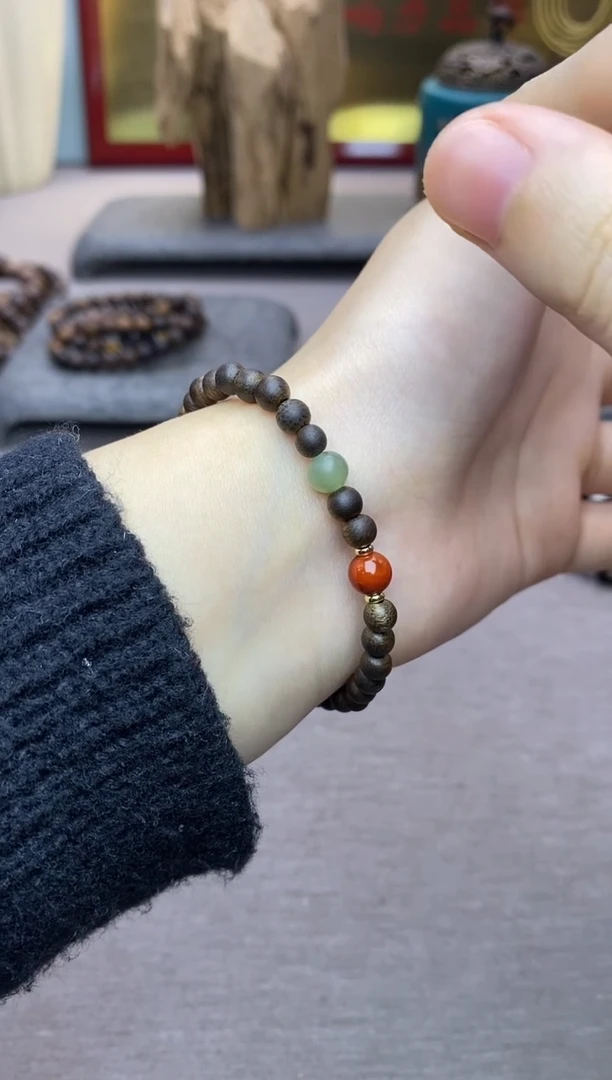 【闪购商品】沉香手串芽庄白棋楠04单圈＋配饰