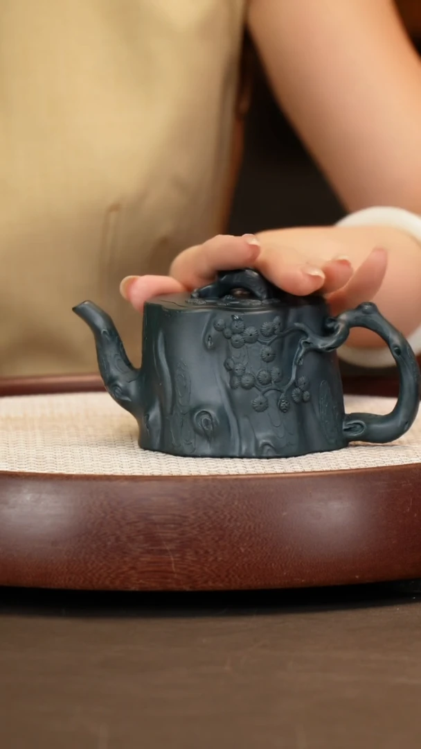 茶壶紫砂【鲍宜明】绿泥树桩   260CC