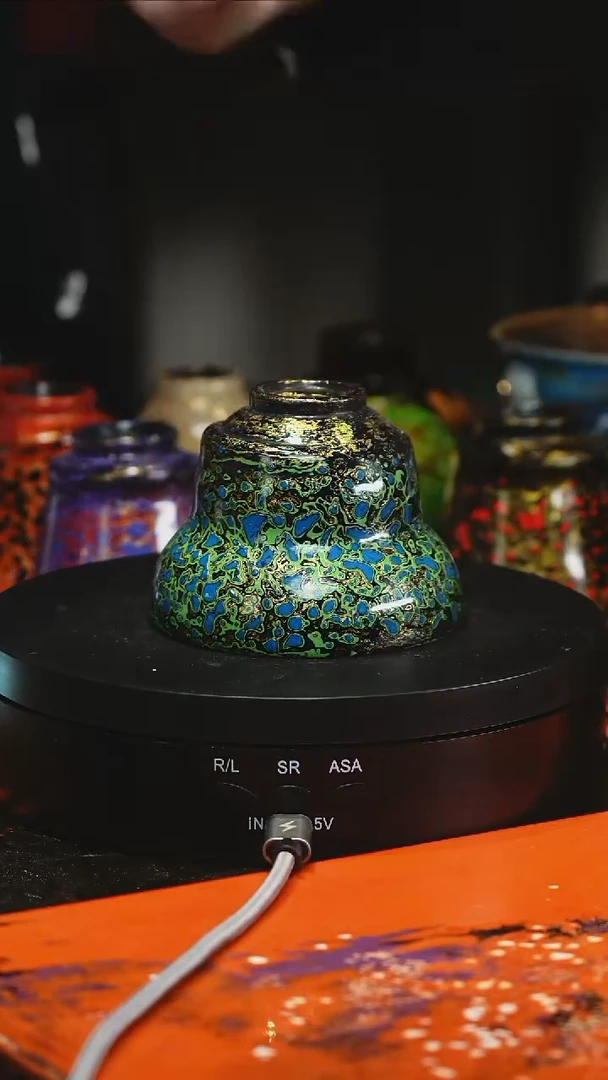 凌超老师大漆工艺葫芦杯