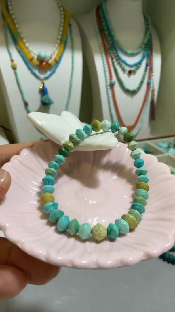 未镶嵌绿松石珠宝奇石7mm百香籽手串