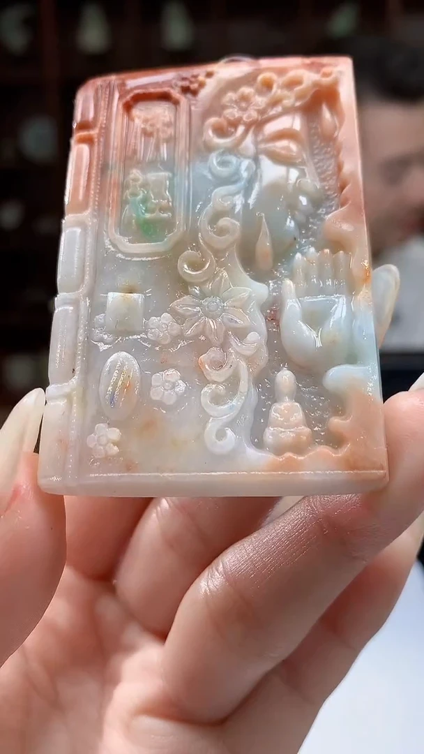 【闪购商品】定制翡翠未镶嵌8046jj-毛货挂件188