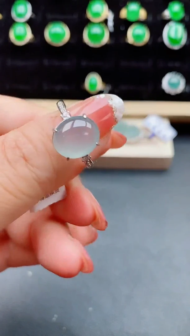 【闪购商品】翡翠戒指银S925镶嵌5080505