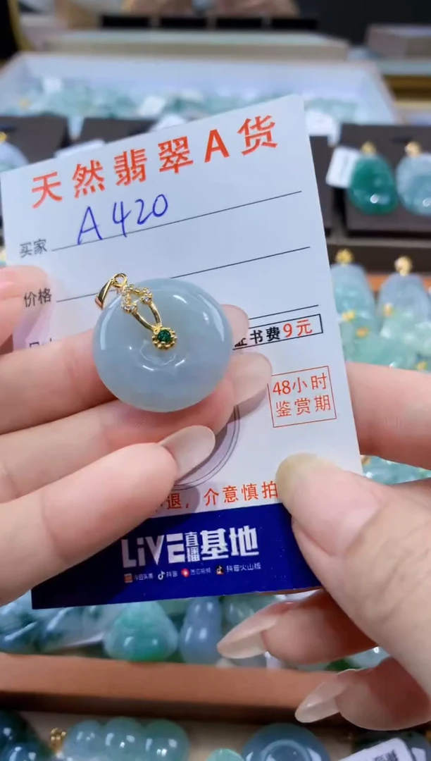 颈饰未镶嵌翡翠天然缅甸翡翠A货挂件