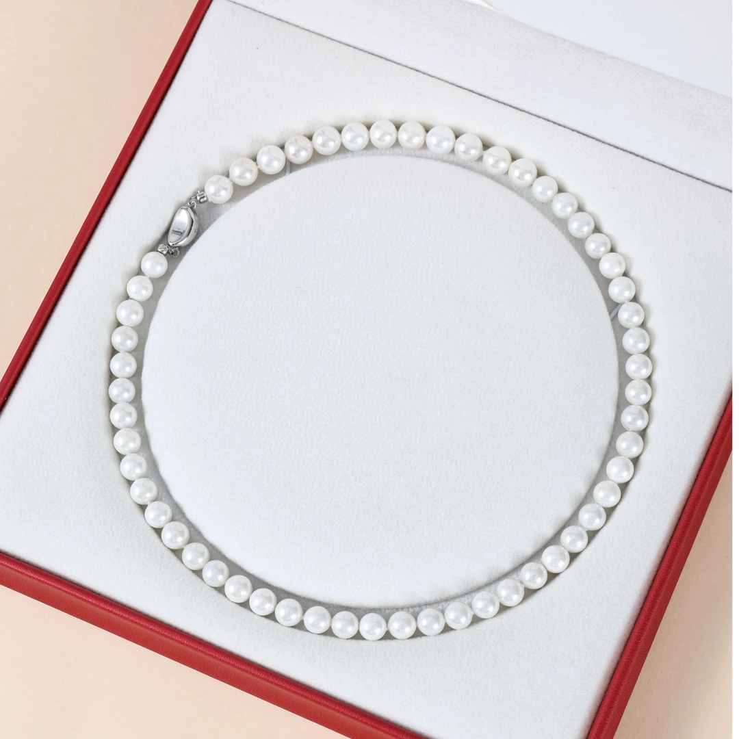 钛钢琉璃项链 施家珠珠项链气质大方经典时尚妈妈百搭简约女款