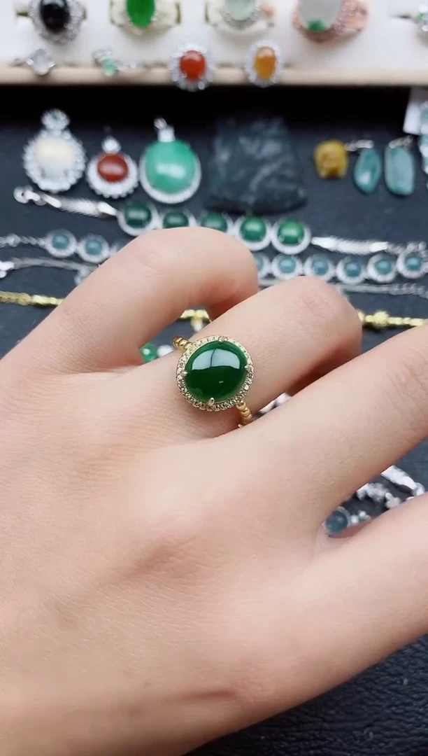 【闪购商品】翡翠戒指银S925镶嵌11111