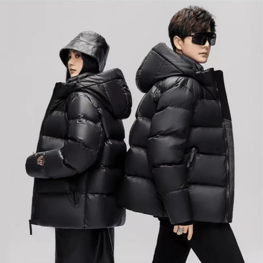 《鹅绒服》短款男女同款连帽
