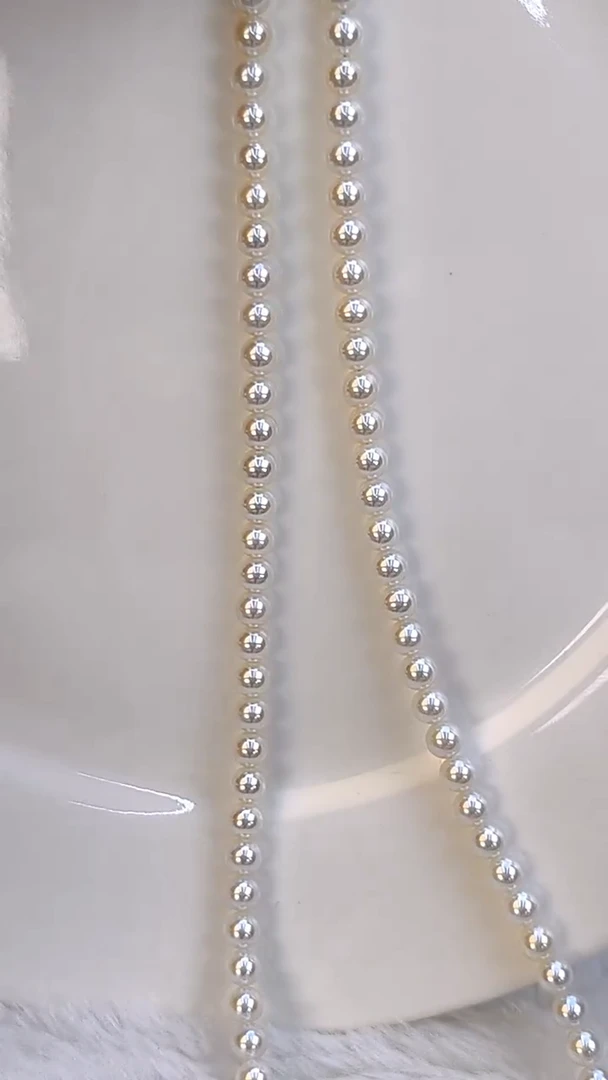 项链银S925镶嵌淡水珍珠5-6