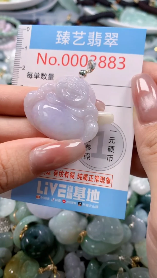 翡翠未镶嵌颈饰含绳0003883