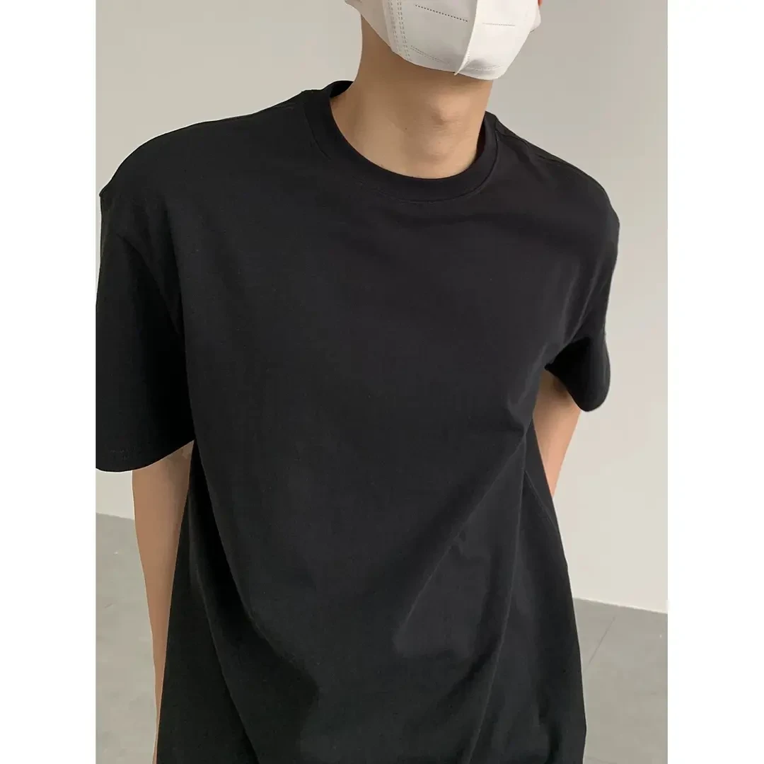 纯棉短T恤男女黑色百搭休闲上衣