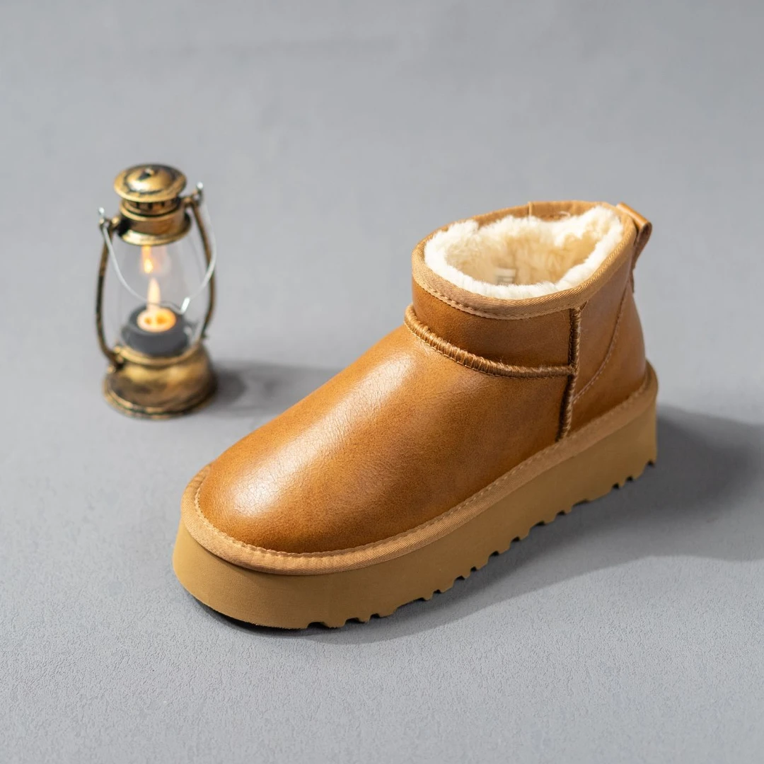 【网红爆款】1203H时尚雪地靴冬季新款加绒短靴厚底防滑