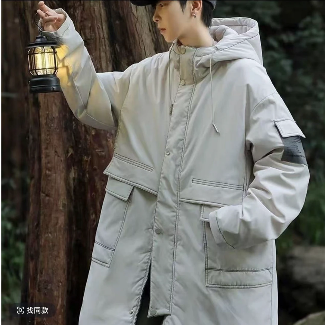 小光098【爆浆羽绒服】冬季新款中长款羽绒服百搭情侣外套国标90