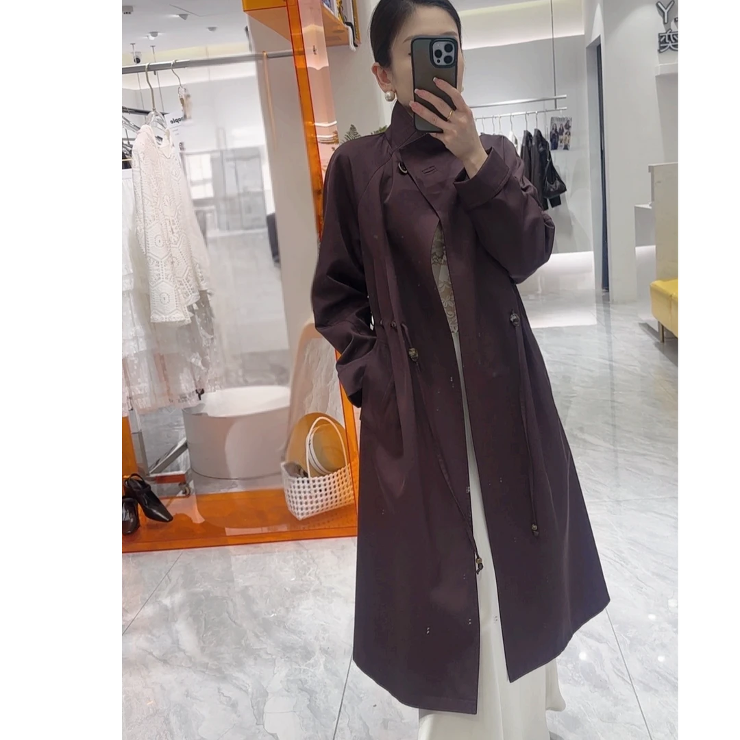 【维姐精选】SME 春秋中长款休闲气质风衣A2120