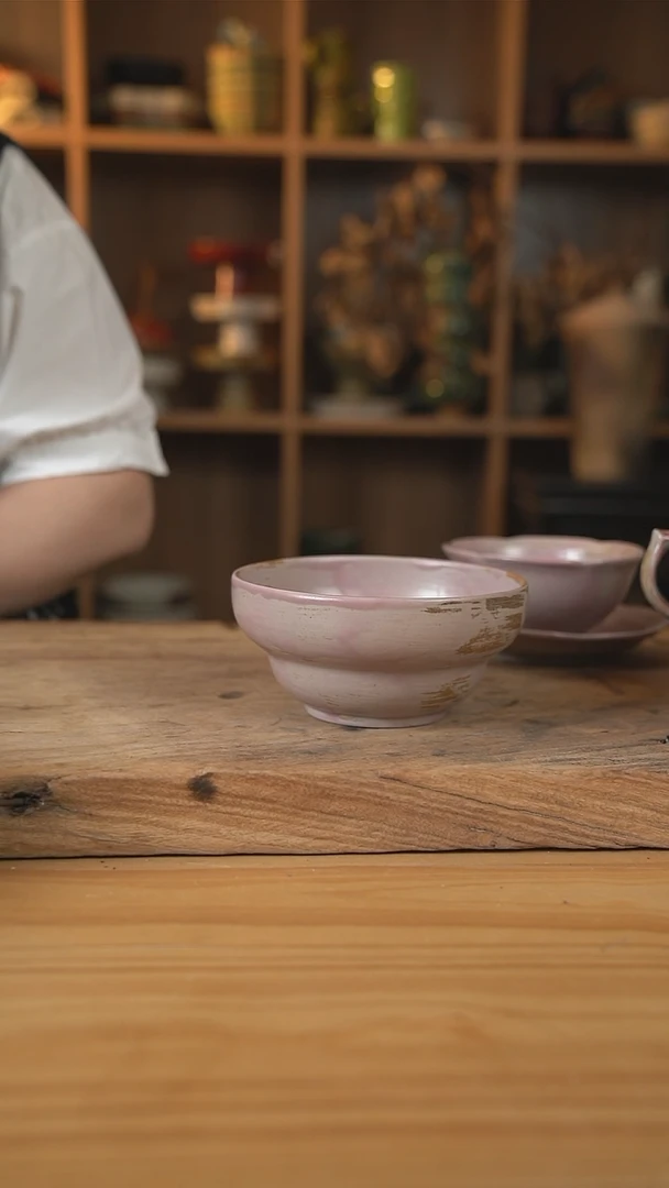 粉色系列的6英寸葫芦盘【壶