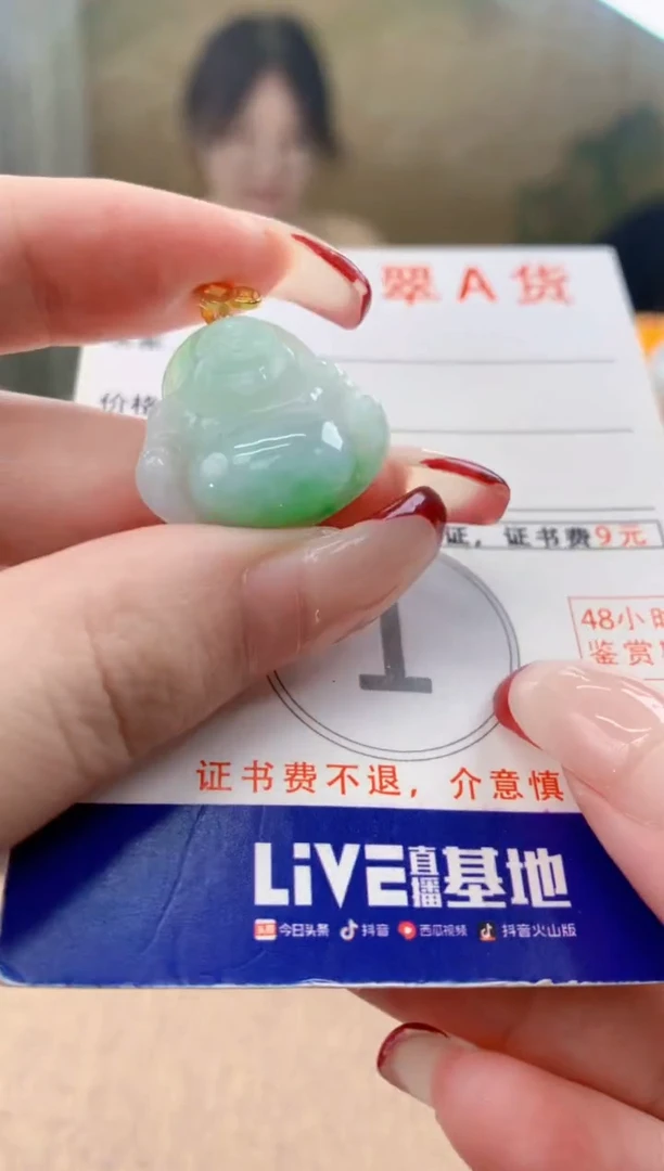 颈饰未镶嵌翡翠 天然A货翡翠挂件