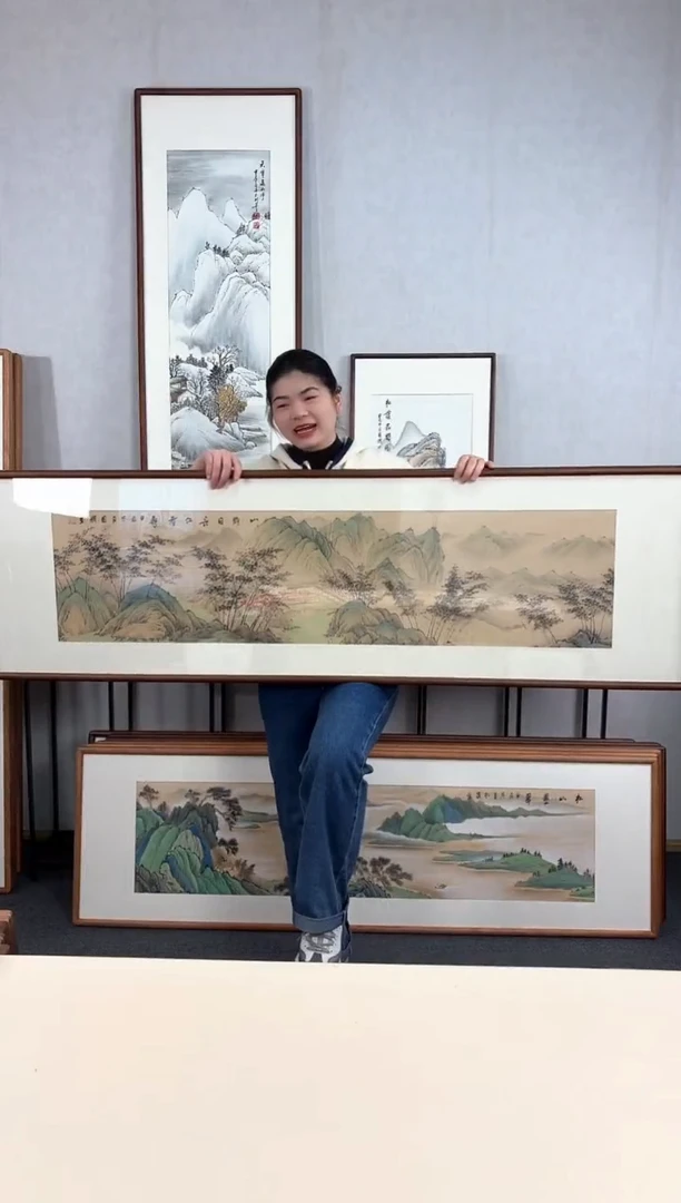 【闪购商品】国画手绘*山静日长仁者寿*52*172cm