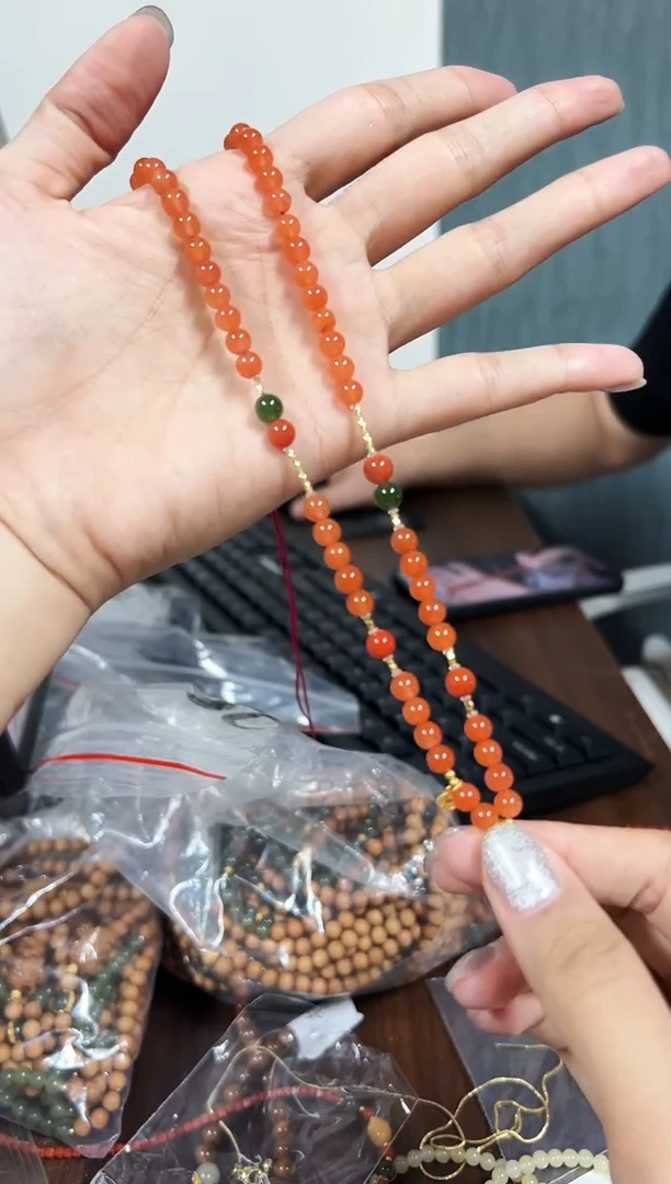 南红玛瑙未镶嵌颈饰南红万能链