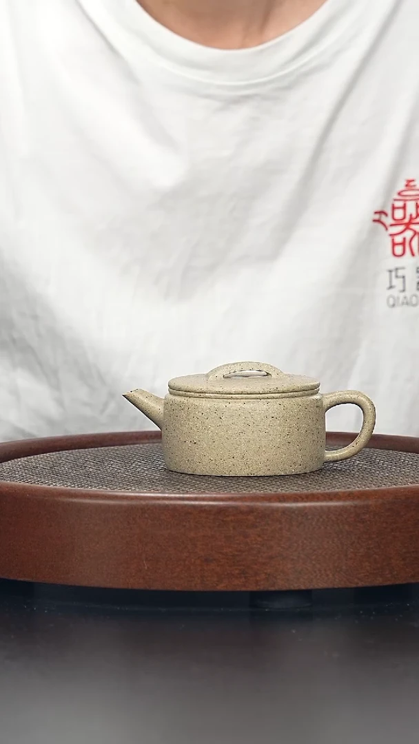 茶壶紫砂汉瓦-黑段-全手工微微瑕