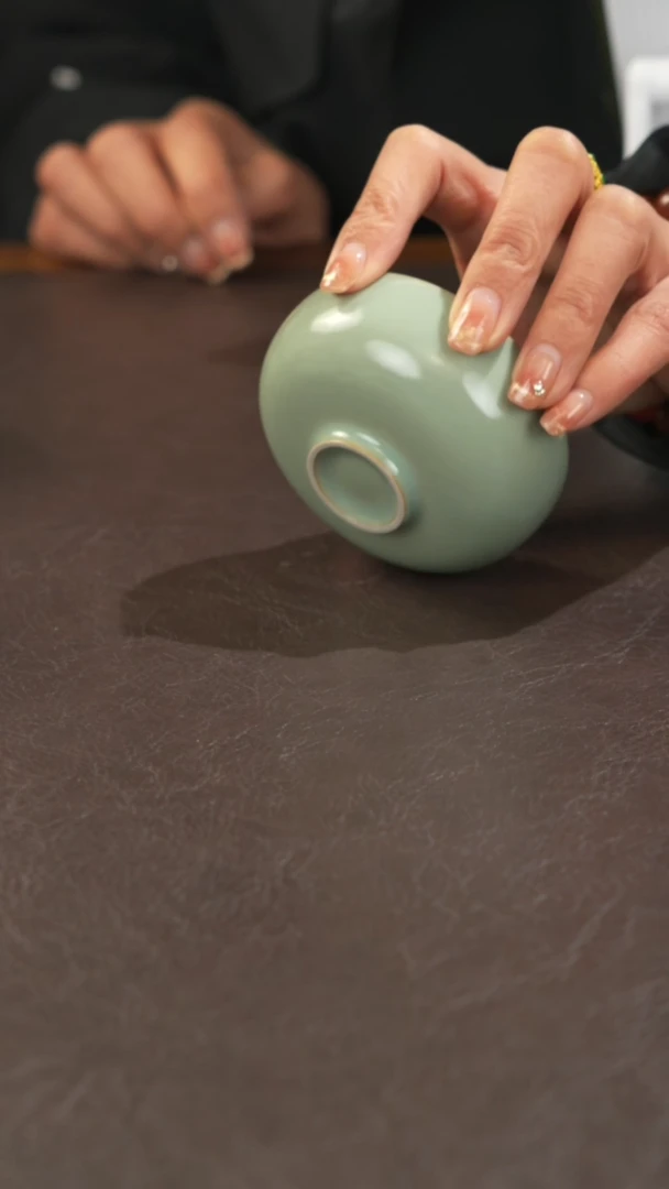 瓷宣宝汝瓷原矿原釉手工作品