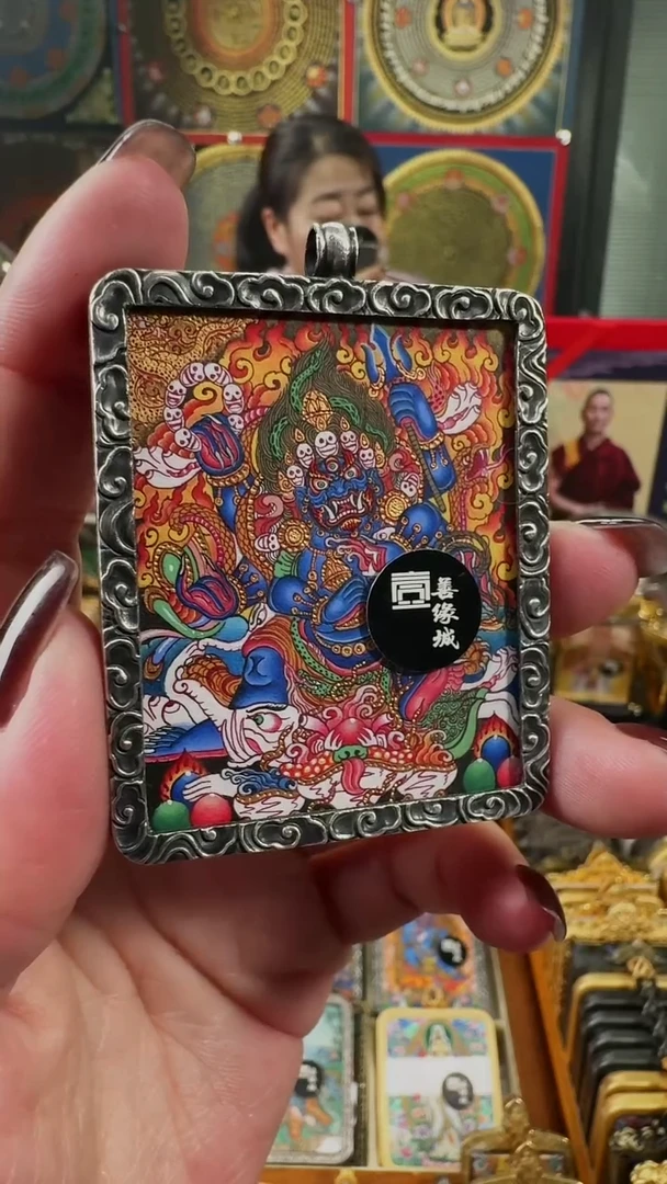 吊坠 壹善缘城手绘唐卡