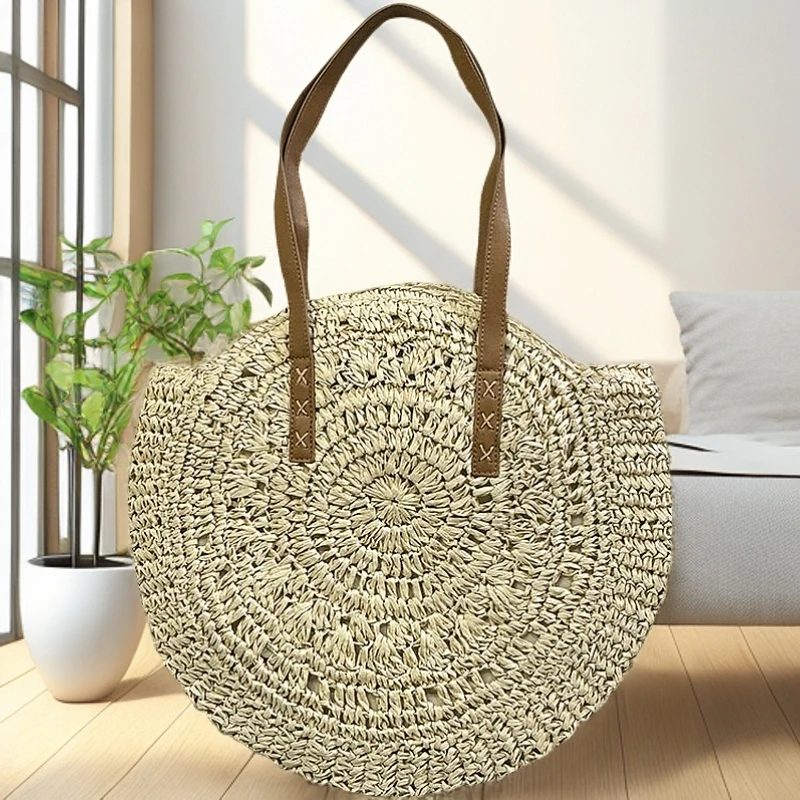 欧美复古文艺单肩包ins百搭编织文艺风简约托特手提单肩包新款