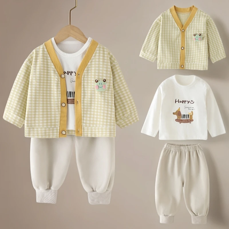 儿童开衫爆款春秋冬婴儿秋装宝宝长袖韩版帅气小童洋气秋装套装