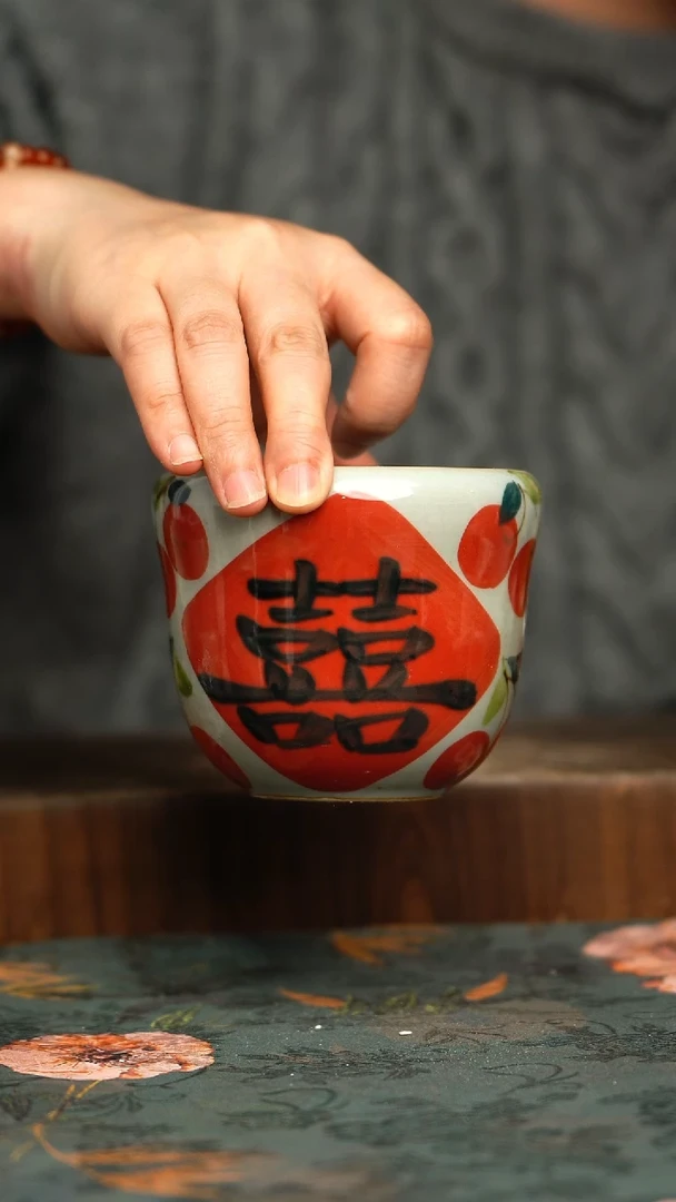 杯釉下彩手工手绘同款陶器