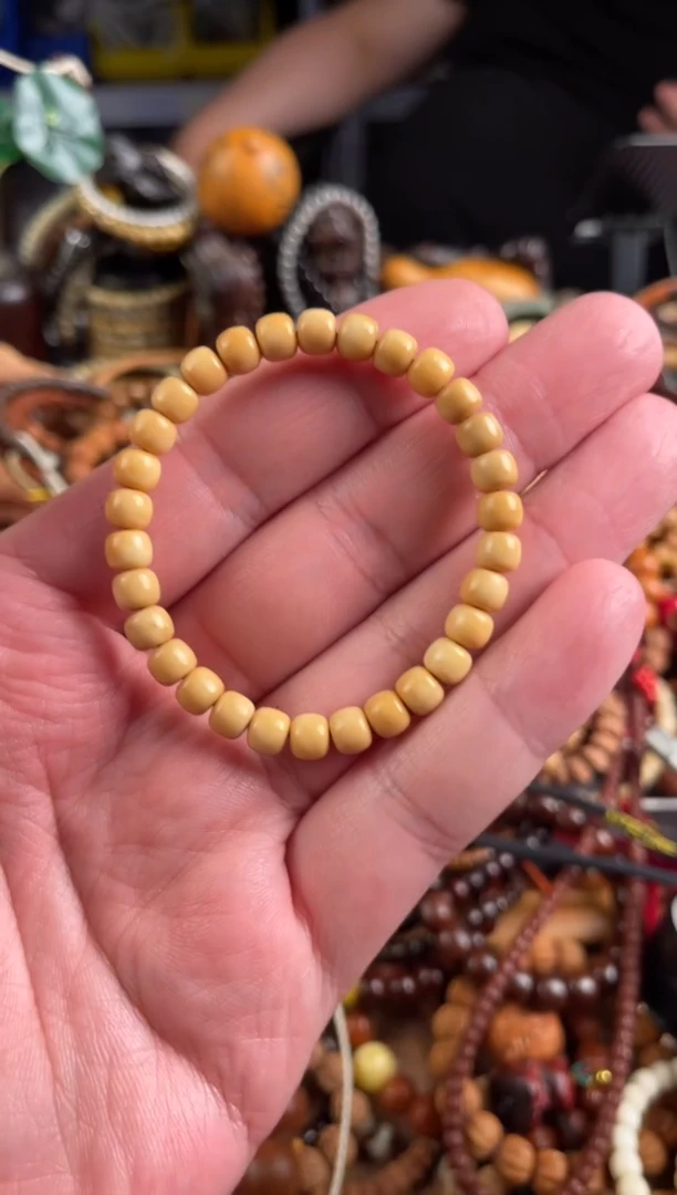 【闪购商品】白玉菩提手串王胖子文玩工作室龙脊老型7*6