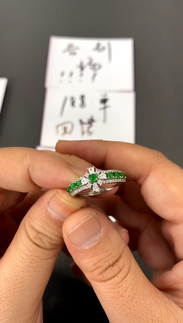 【闪购商品】翡翠戒指银S925镶嵌买断价 补