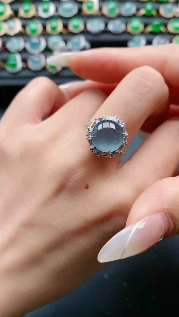 【闪购商品】翡翠戒指银S925镶嵌1111111111