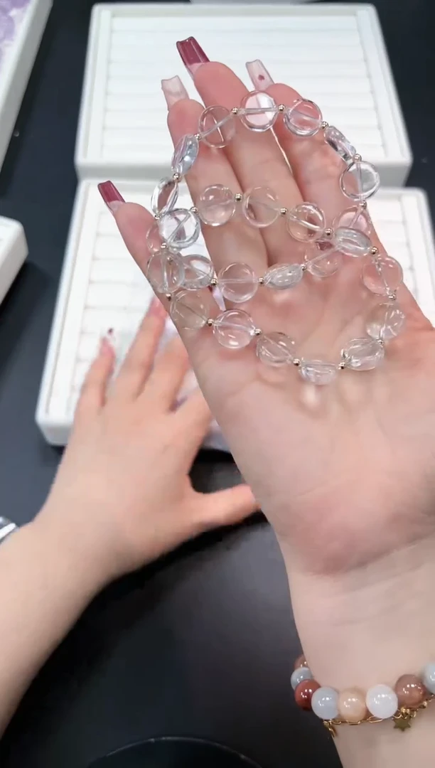 【闪购商品】水晶手串未镶嵌3f多样性发其一/1条微瑕