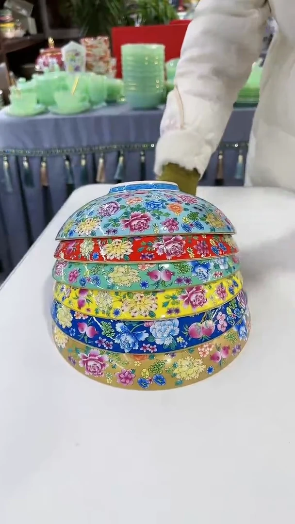 【闪购商品】瓷片8英寸元宝盘6个景德镇陶瓷