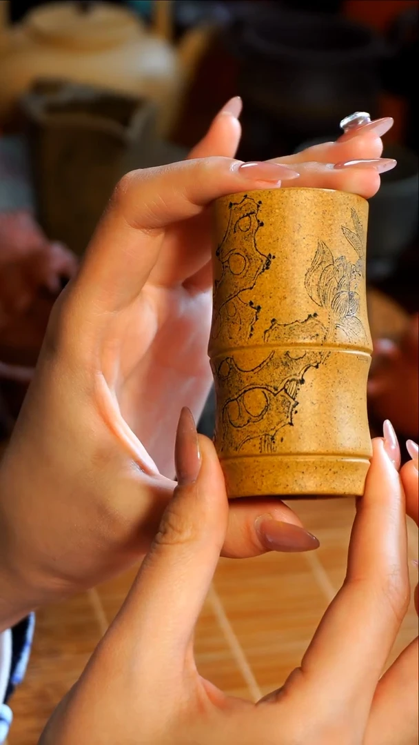 茶杯紫砂南柯记手刻主人杯