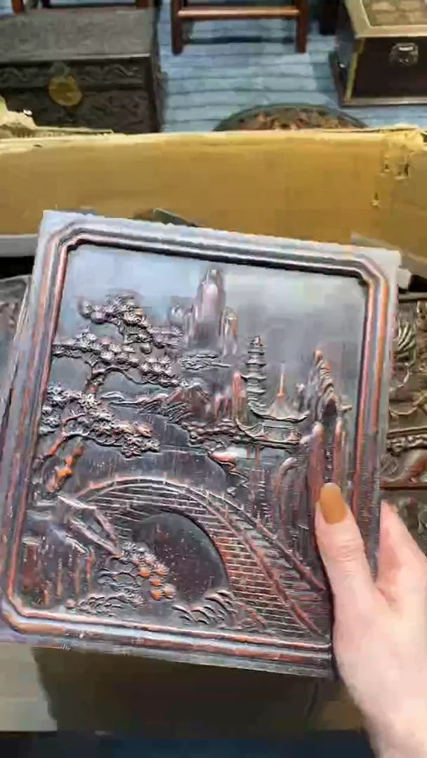 木紫檀雕刻一物一拍