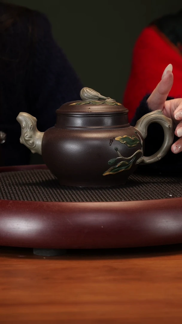 【闪购商品】紫砂茶壶2129JXF佛手一厂紫泥500cc